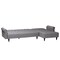 Baxton Studio Chesterfield Retro-Modern Slate Grey Fabric Upholstered Convertible Sofa Bed 245-13751-ZORO - alternate 4